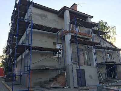 Отделка фасада частного дома в Молодечно