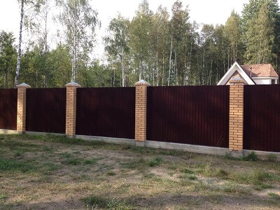 Установка забора из металлопрофиля в Молодечно